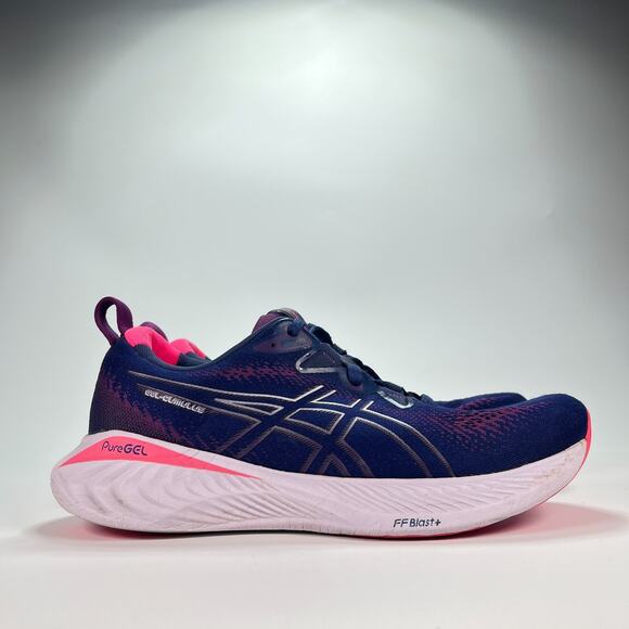 ASICS Gel-Cumulus 25 Navy Blue Purple Running Shoes 1012B441 Women's Size 9.5 - Picture 1 of 10